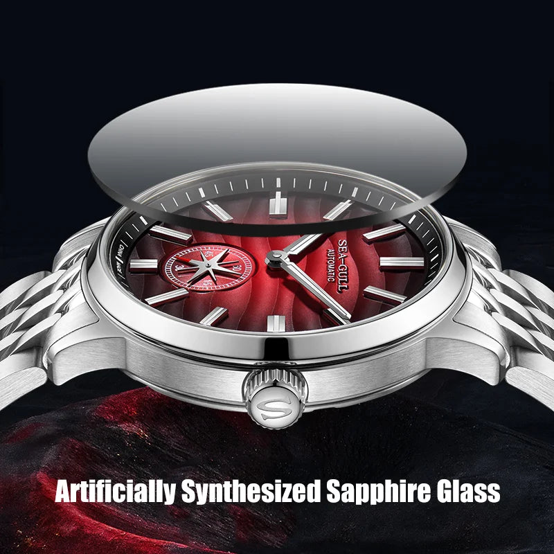 Seagull 2025 New Natural Series Men Watch Automatic Mechanical Watch Polaris Sub Dial Luminous Luxury Dress Men Wristwatch 6180