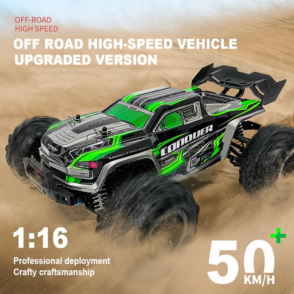 16102 1:16 Rc Car With Led Light 4WD 50km/h Off-road Vehicle High Speed Drift Car For Kid Vs Wltoys Boys Kids Birthday Gifts