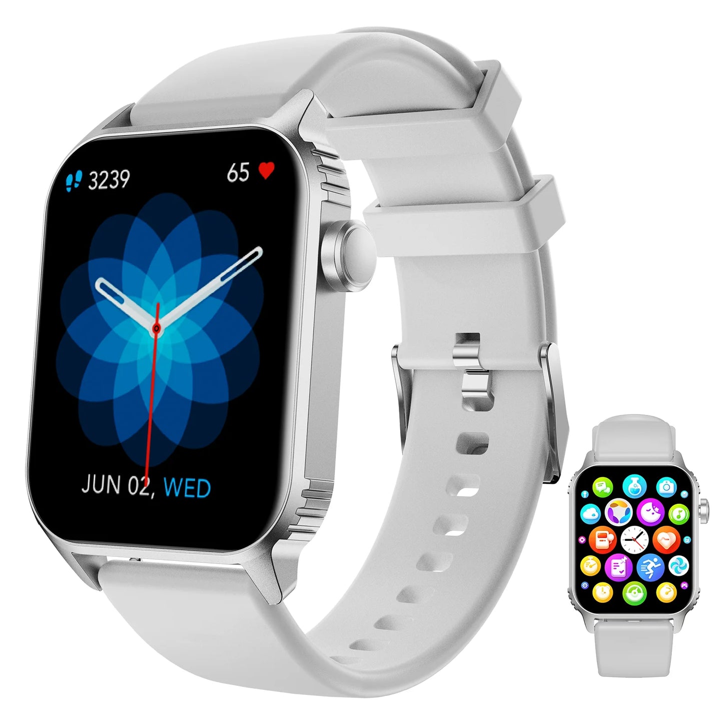 TG08 Smart Watch 1.85 Inch Fitness Tracker for Men and Women