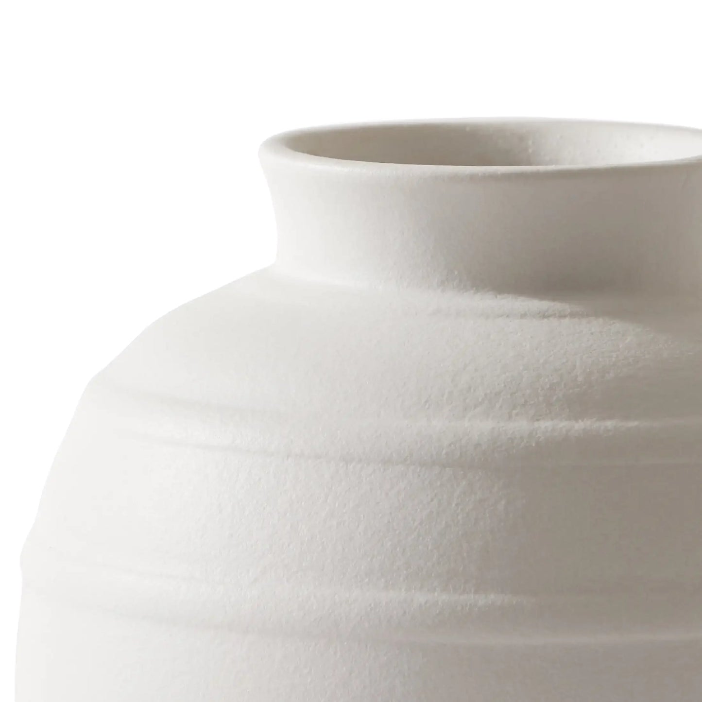Better Homes & Gardens 8" White Textured Ribbed Ceramic Vase, Elegant Home Decor Accent