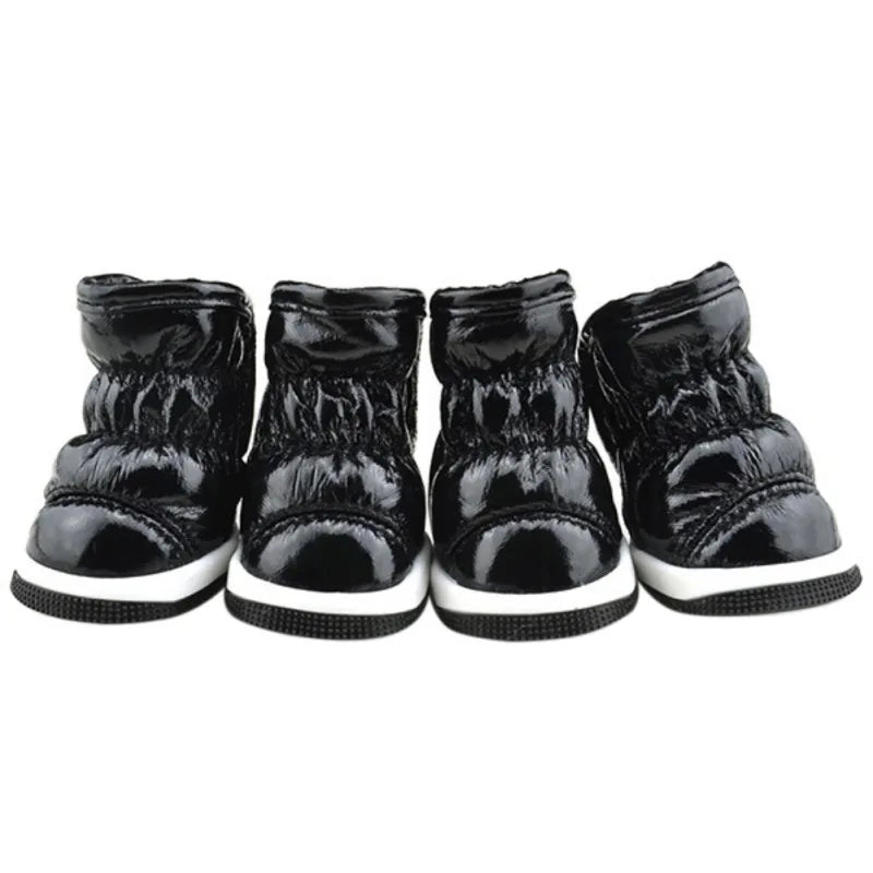4pcs/set Pet Dog Winter Rain Shoes Waterproof Dogs Snow Boots Puppy Dog Slip Shoes For Small Medium Dog Yorkie Shoes Footwear