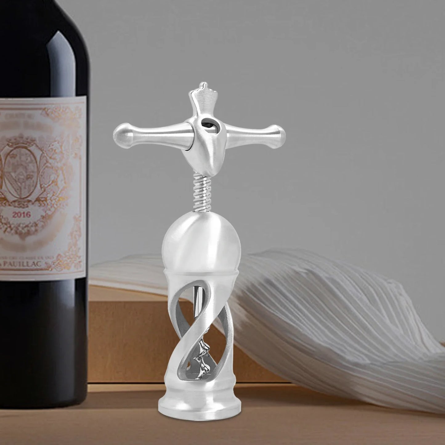 Wine Bottle Opener with Non-Slip Handle, SUS304 Stainless Steel, Comfortable Grip for Effortless Wine Opening
