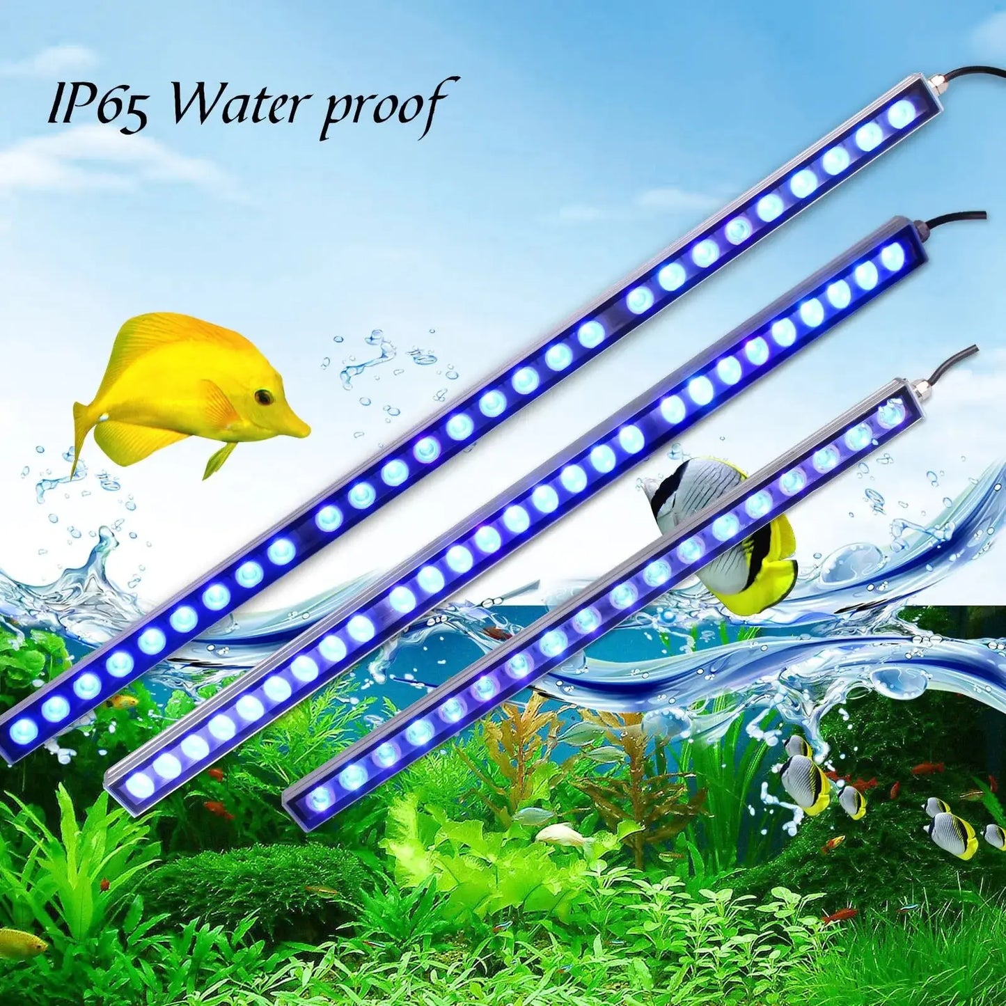 Populargrow 54W 81W 108W Aquarium Light 470nm Blue Spectrum