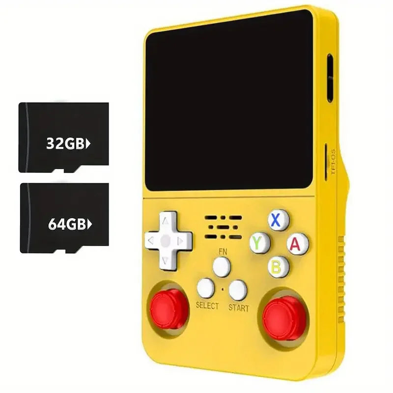 WUDS R36S Portable Handheld Game Controller with 3.5" HD Screen, Rechargeable Battery - Perfect Christmas Gift for Gamers