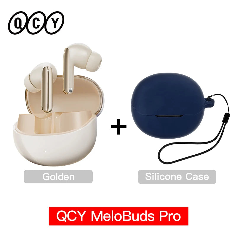 QCY MeloBuds Pro Wireless Earphones with 46dB Active Noise Cancellation Hi-Res LDAC Bluetooth 5.3 and 6 Microphones