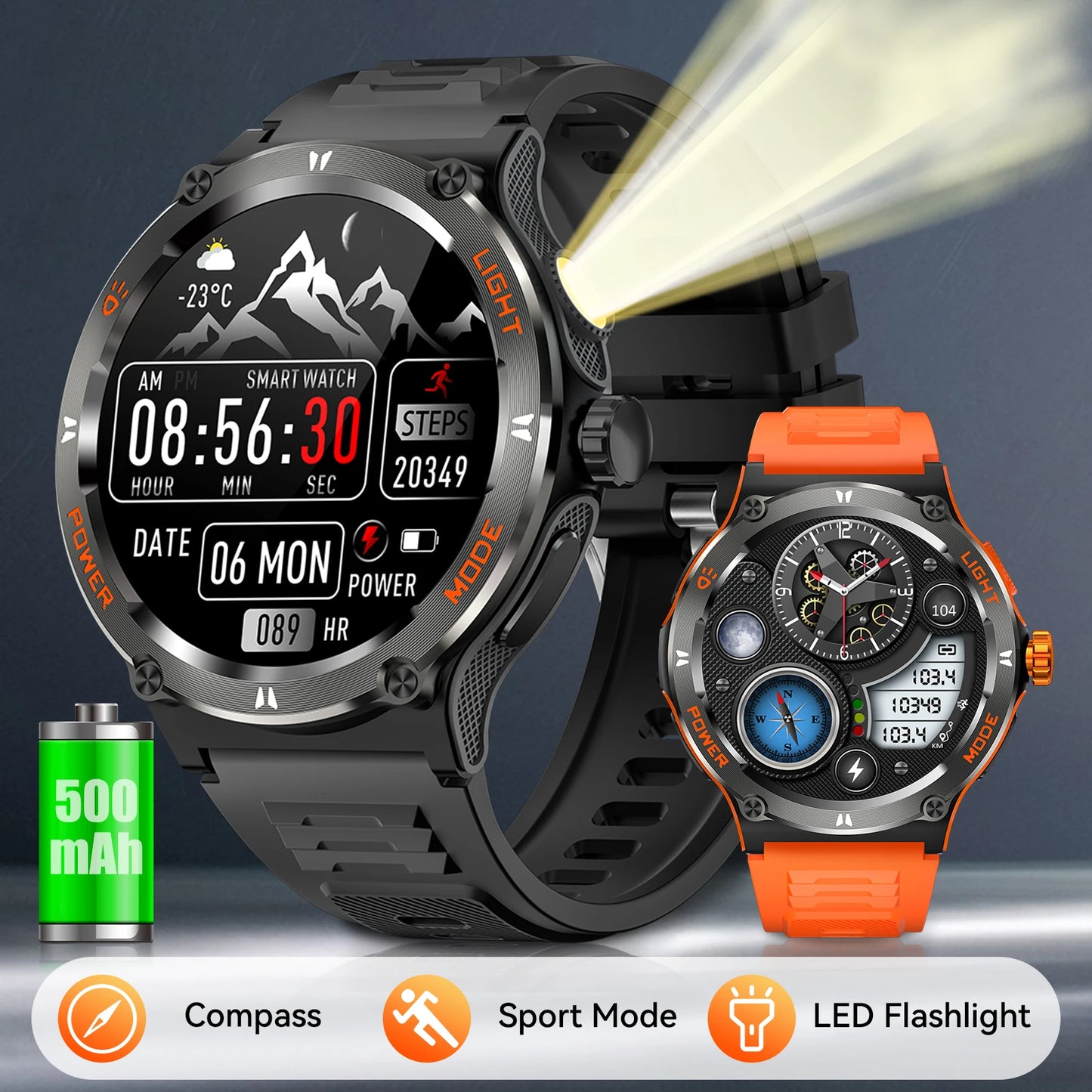 LaNikar Smart Watch 3ATM Waterproof 1.53 Inch KT76 Bluetooth