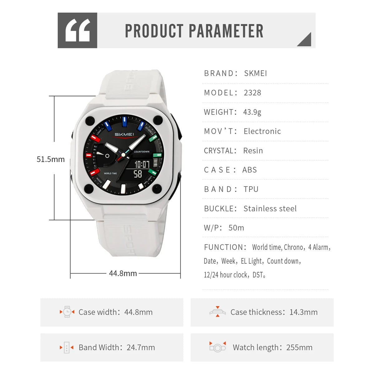 SKMEI Business Digital Electronic Watch Male Fashion Sports Quartz Watches For Mens Women Chrono Waterproof 5 Alarm Wristwatches