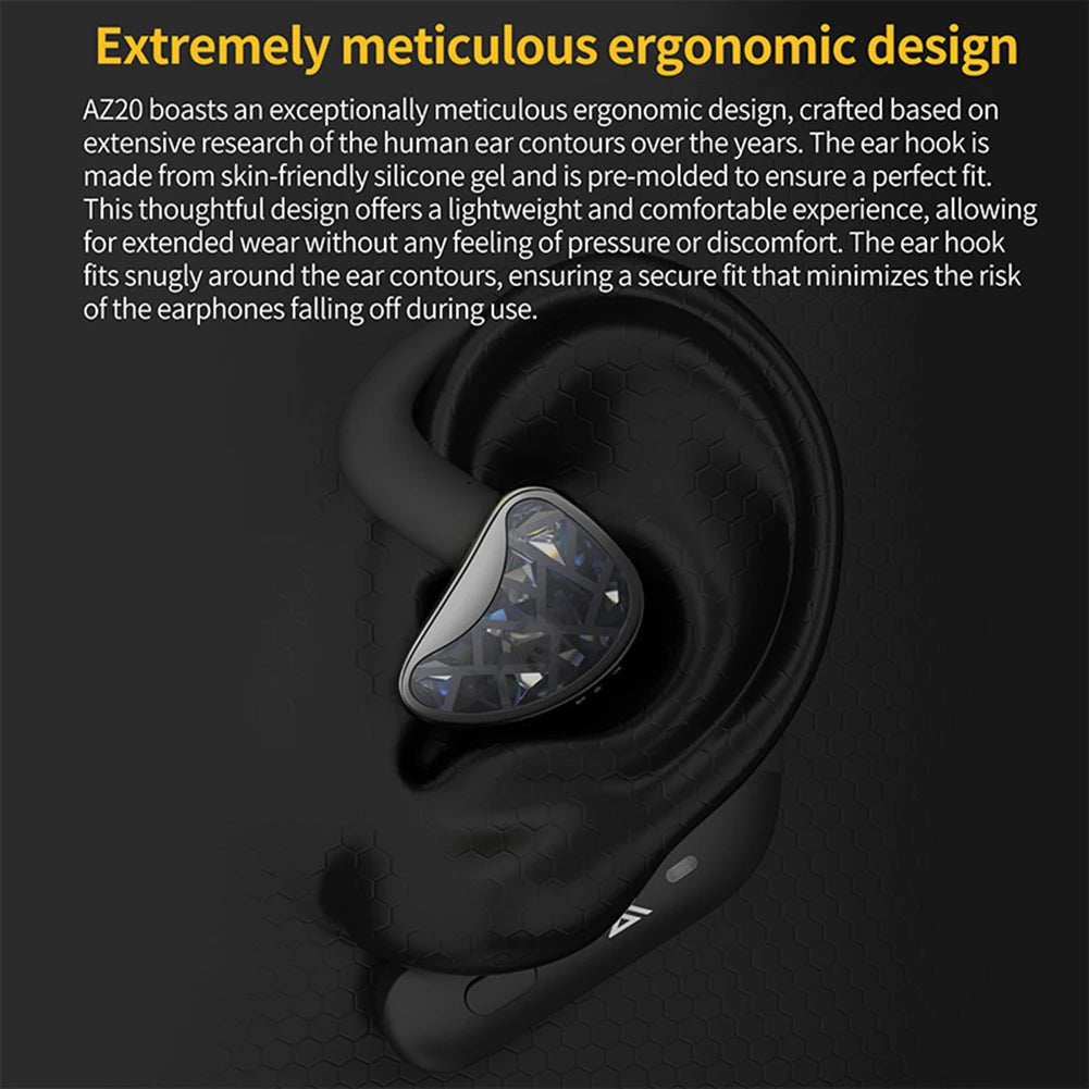 KZ AZ20 Bluetooth 5.3 Wireless Ear Hook Earphones Upgrade Cable Snapdragon Sound Technology aptX HD Headset Line For DXPRO PR2