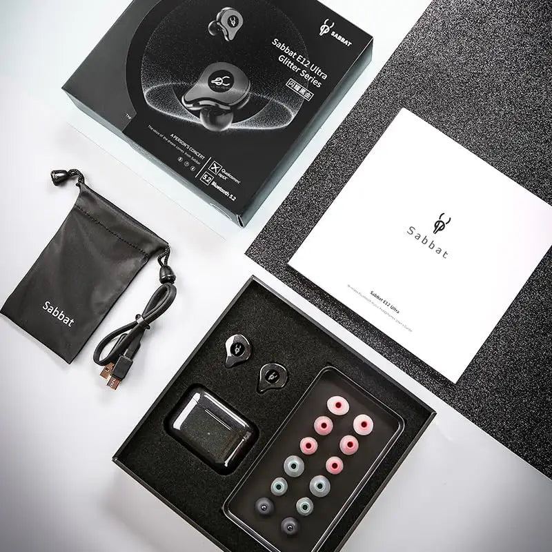 Sabbat Original E12 Ultra High Quality In Ear Bluetooth Earphones, Dual ear Wireless Gaming, Music, Sports Earphones, Apple