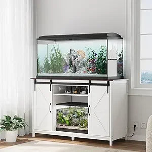 Farmhouse 55 To 75 Gallon Fish Tank Stand With Power Outlet