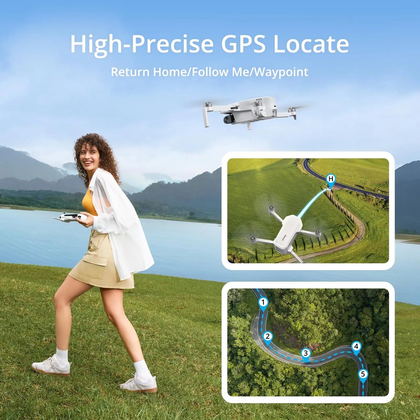 Used Potensic ATOM LT GPS Drone 2.5K Camera 4KM FPV Transmission