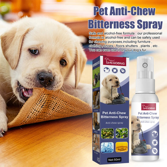 Yegbong 50ml Pet Anti Chewing Bitterness Spray Anti Scratch Sofa Chewing Preventing Stop Furniture Biting Cat Dog Bitter Spray