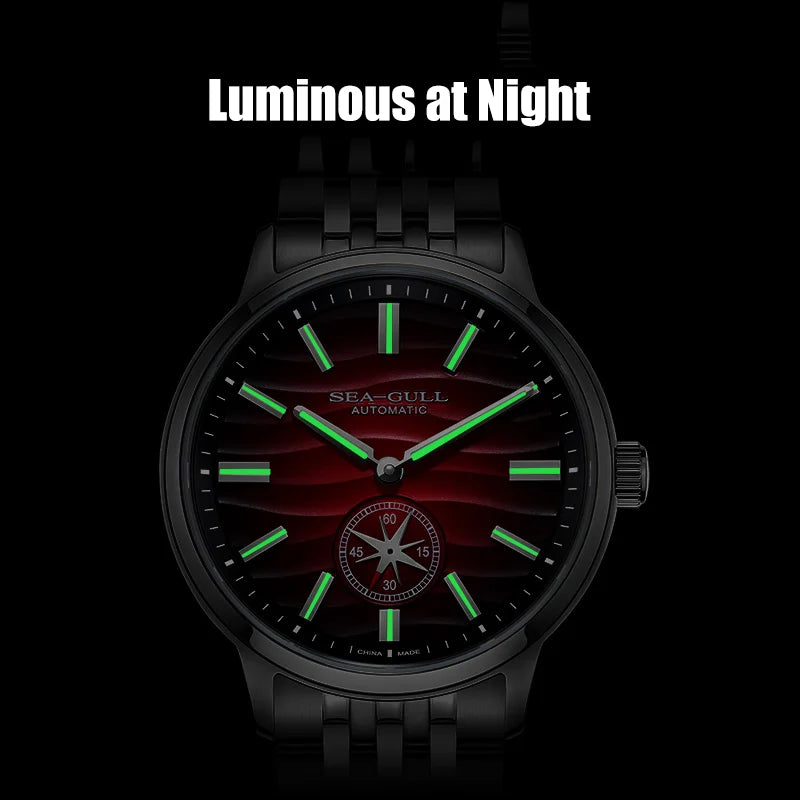 Seagull 2025 New Natural Series Men Watch Automatic Mechanical Watch Polaris Sub Dial Luminous Luxury Dress Men Wristwatch 6180