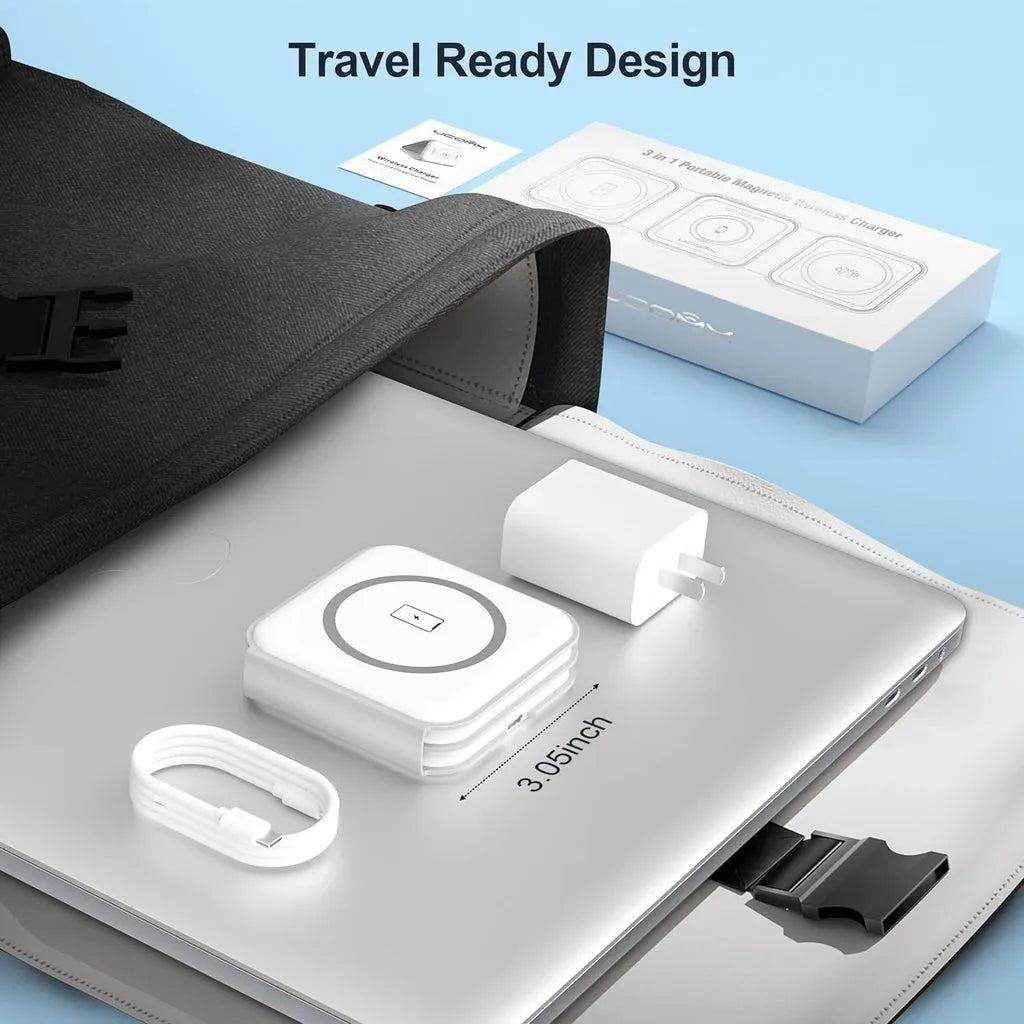 Foldable 3 In 1 Wireless Charging Dock For Multiple Devices