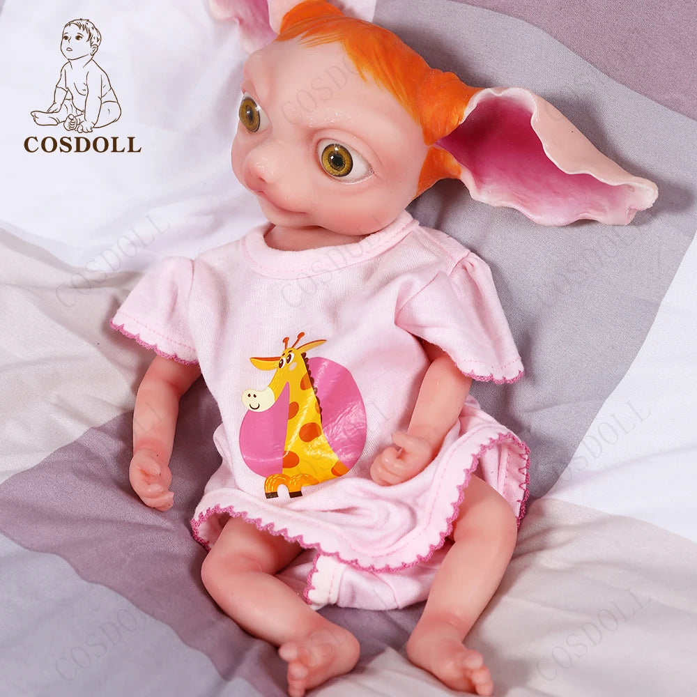 32cm Full Body Silicone Reborn Baby Doll Elf Boy With Ears