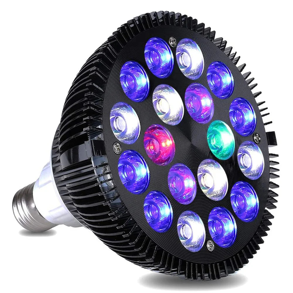 E27 LED Aquarium Light Bulb Full Spectrum 12W 54W Fish Tank