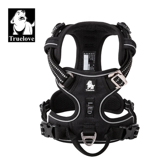 Truelove Pet Harness Nylon Webbing with 3M Reflection Adjutable Aluminum Alloy for Big Medium Small Dog TLH56512