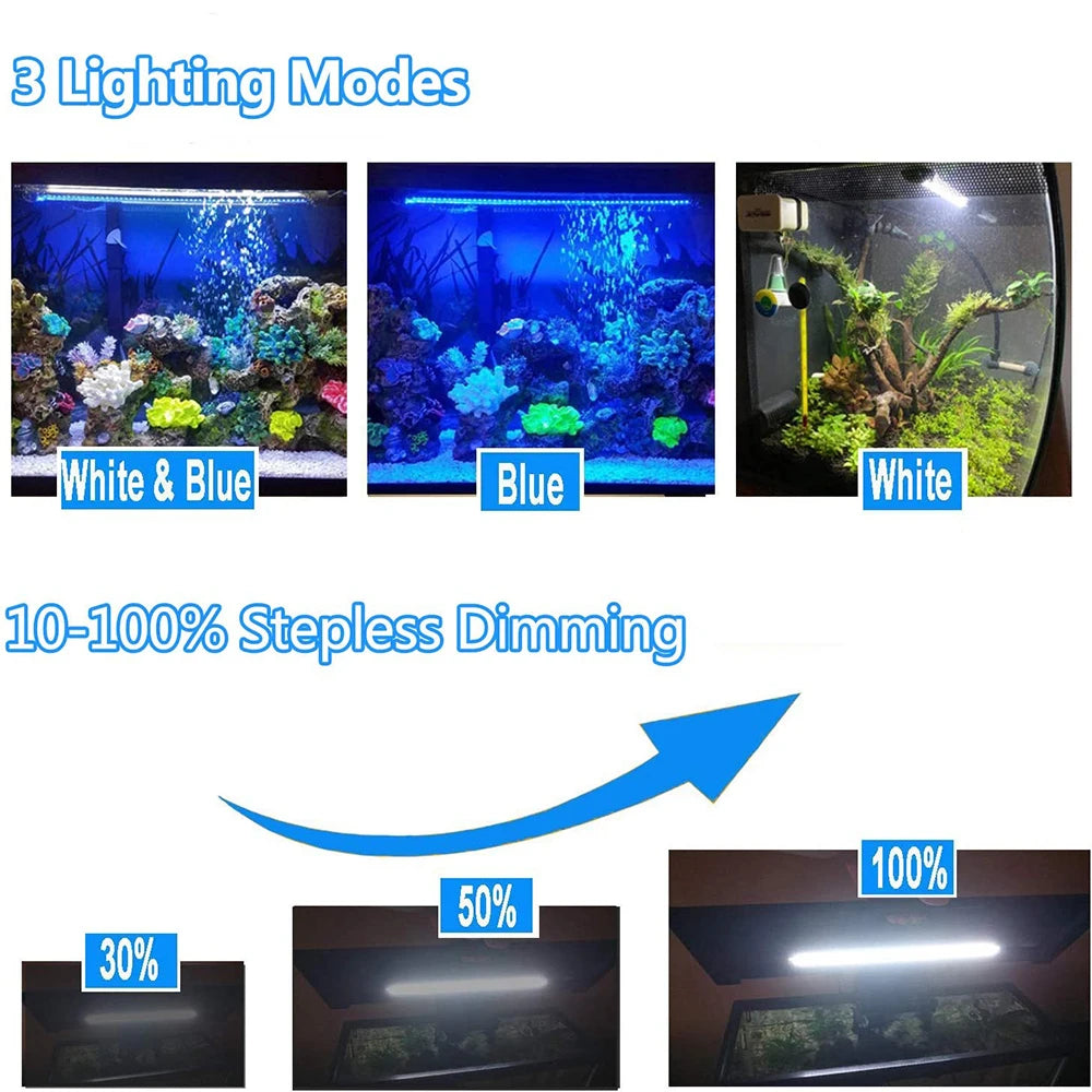 BR Light Submersible LED Aquarium Clip Light With Timer D30