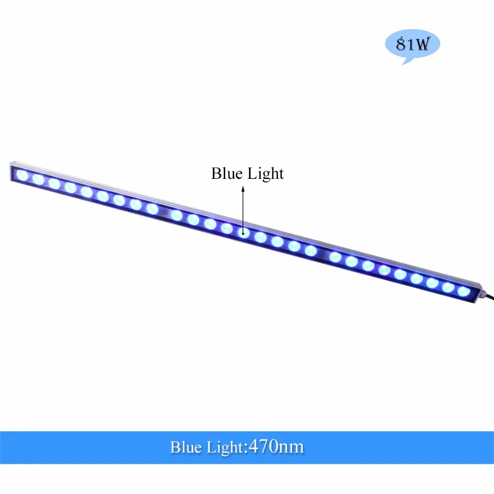 Populargrow 54W 81W 108W Aquarium Light 470nm Blue Spectrum