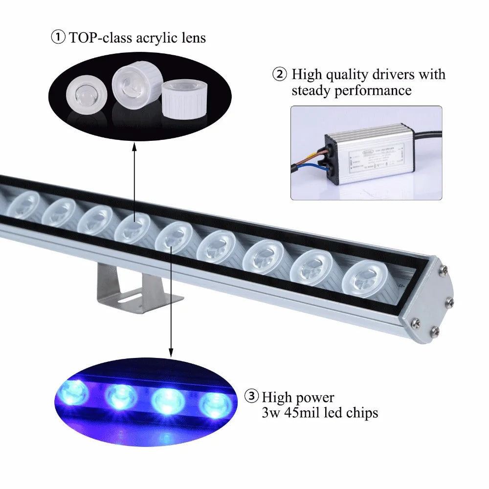Populargrow 54W 81W 108W Aquarium Light 470nm Blue Spectrum