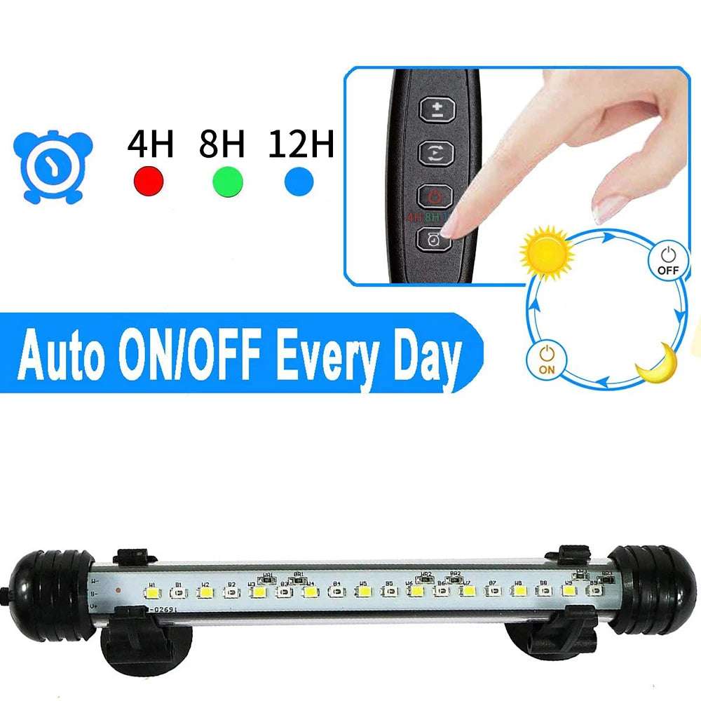 BR Light Submersible LED Aquarium Clip Light With Timer D30
