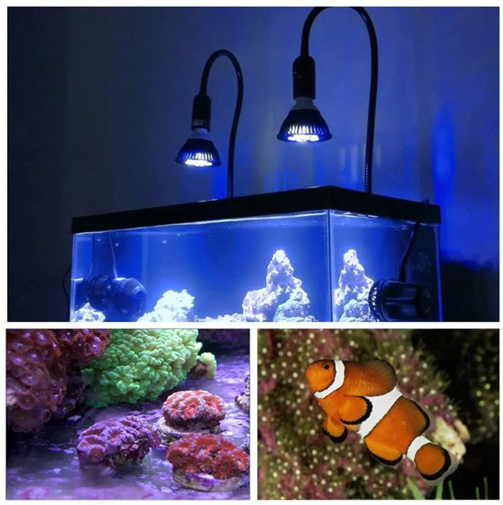 E27 LED Aquarium Light Bulb Full Spectrum 12W 54W Fish Tank