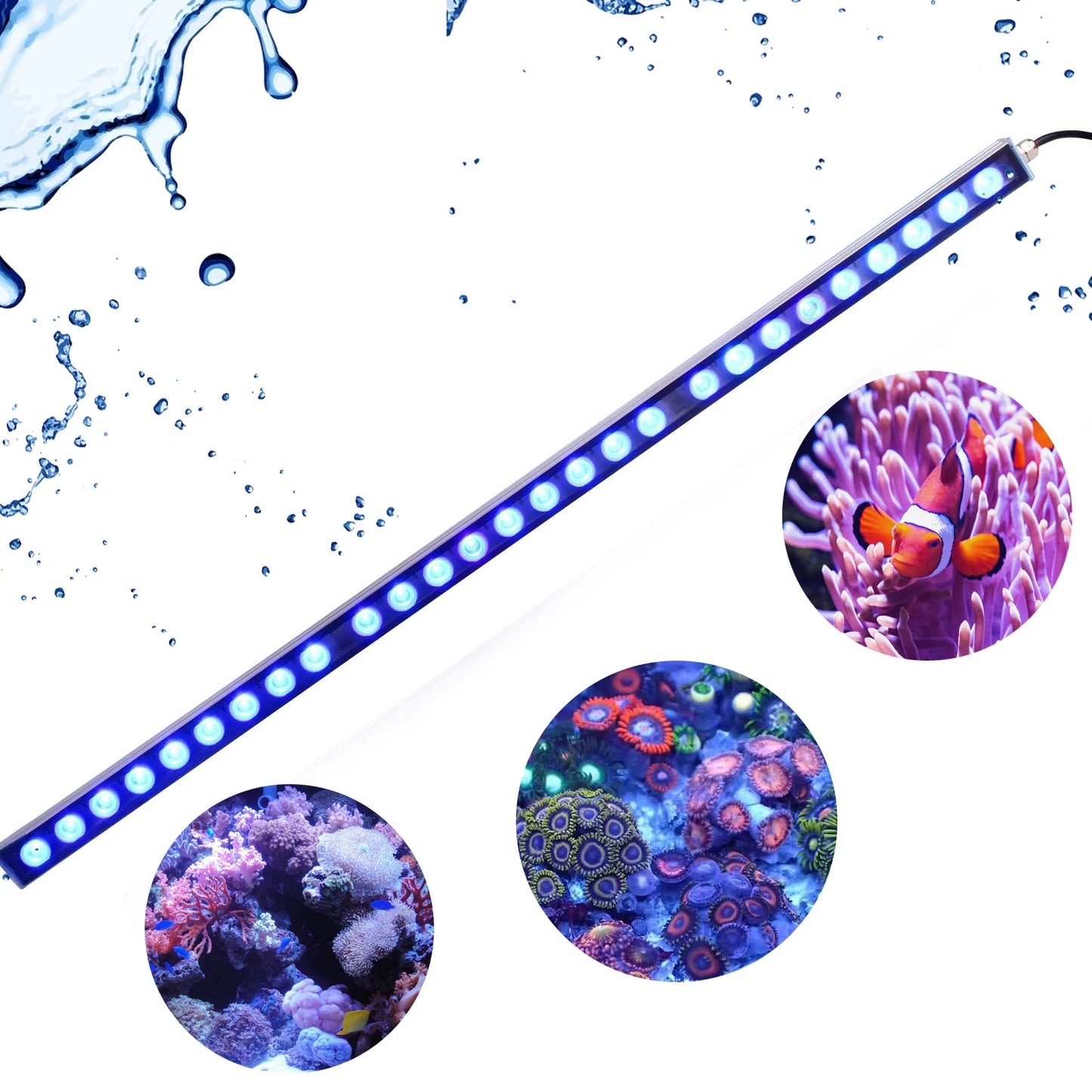 Populargrow 54W 81W 108W Aquarium Light 470nm Blue Spectrum