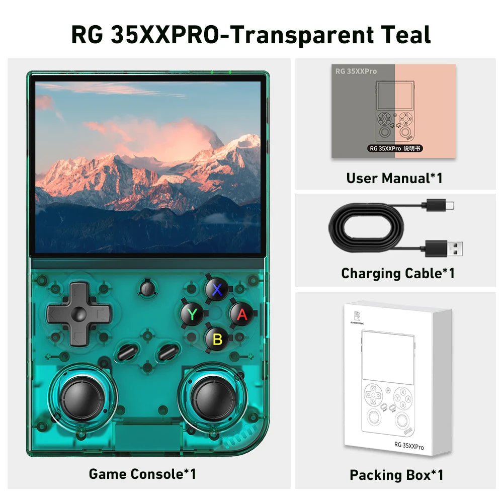 Anbernic RG 35XXPRO 64 Bit Handheld Game Players 3.5'' IPS Screen Linux System Video Game Console Portable Simulator 64G HD-Out
