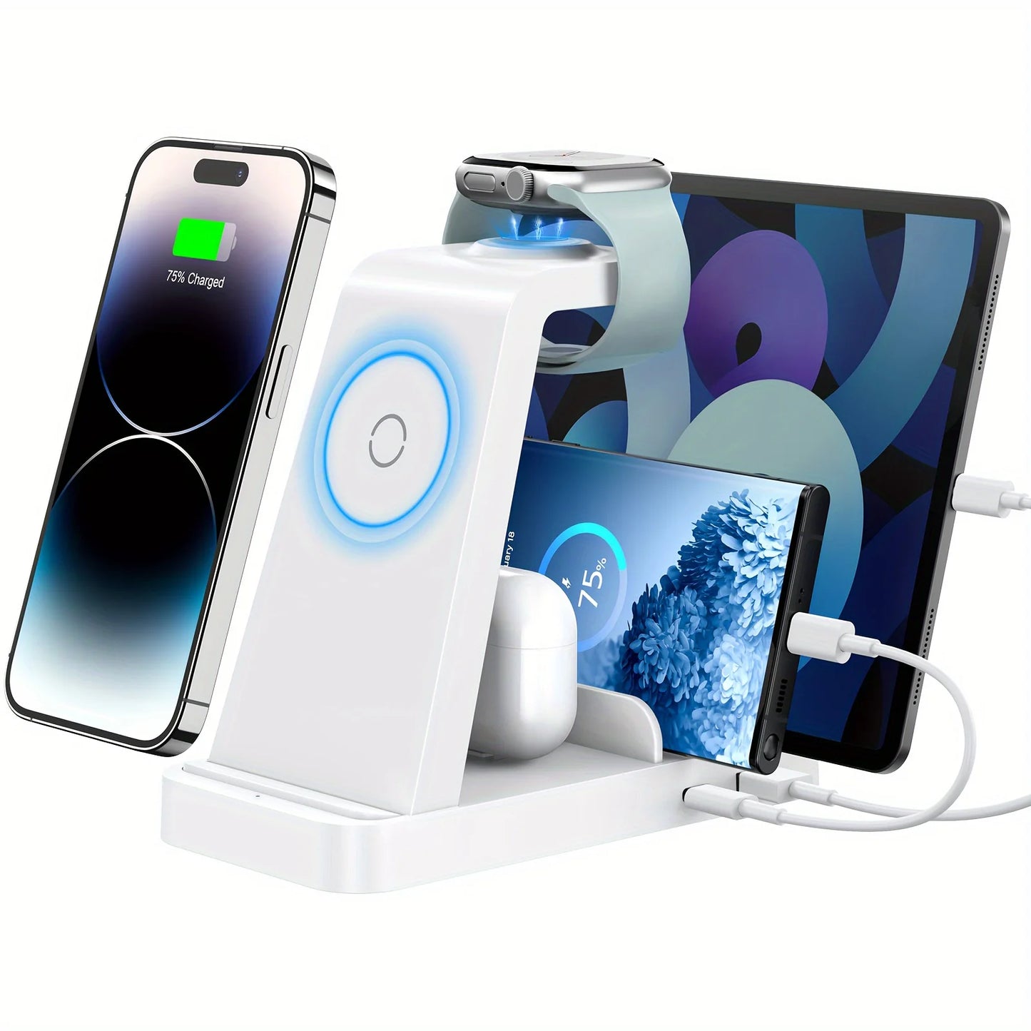 5In1 Fast Wireless Charge Station IPhone Apple Watch AirPods