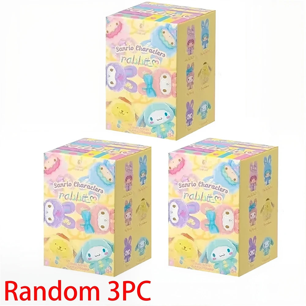 Miniso Sanrio Plush Rabbit Blind Box Cinnamon Kuromi Figure