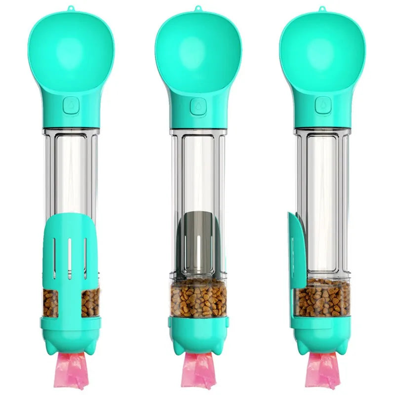4 In 1 Dog Water Bottle Portable Pet Water Cup With Food