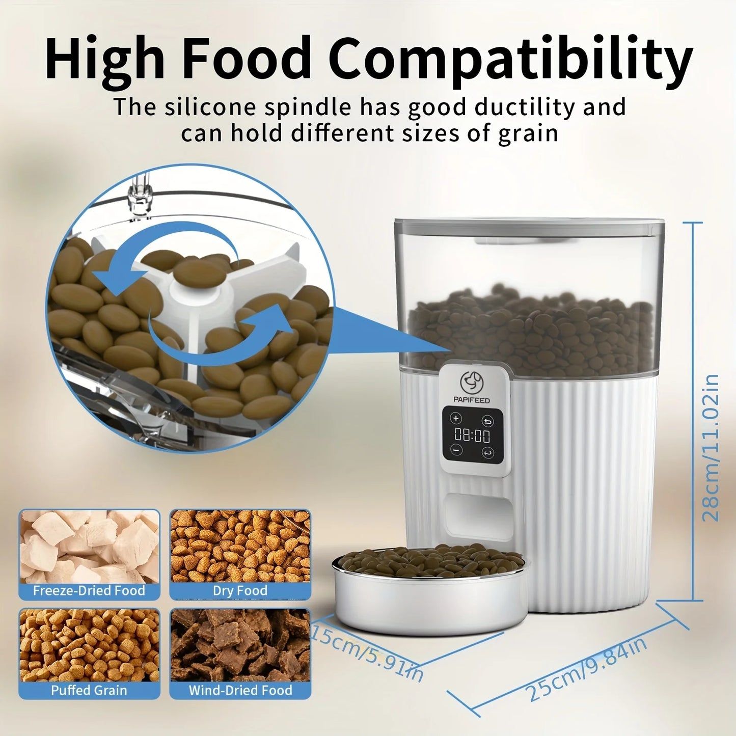 Papifeed Cat And Dog Automatic Feeder With Wifi Remote