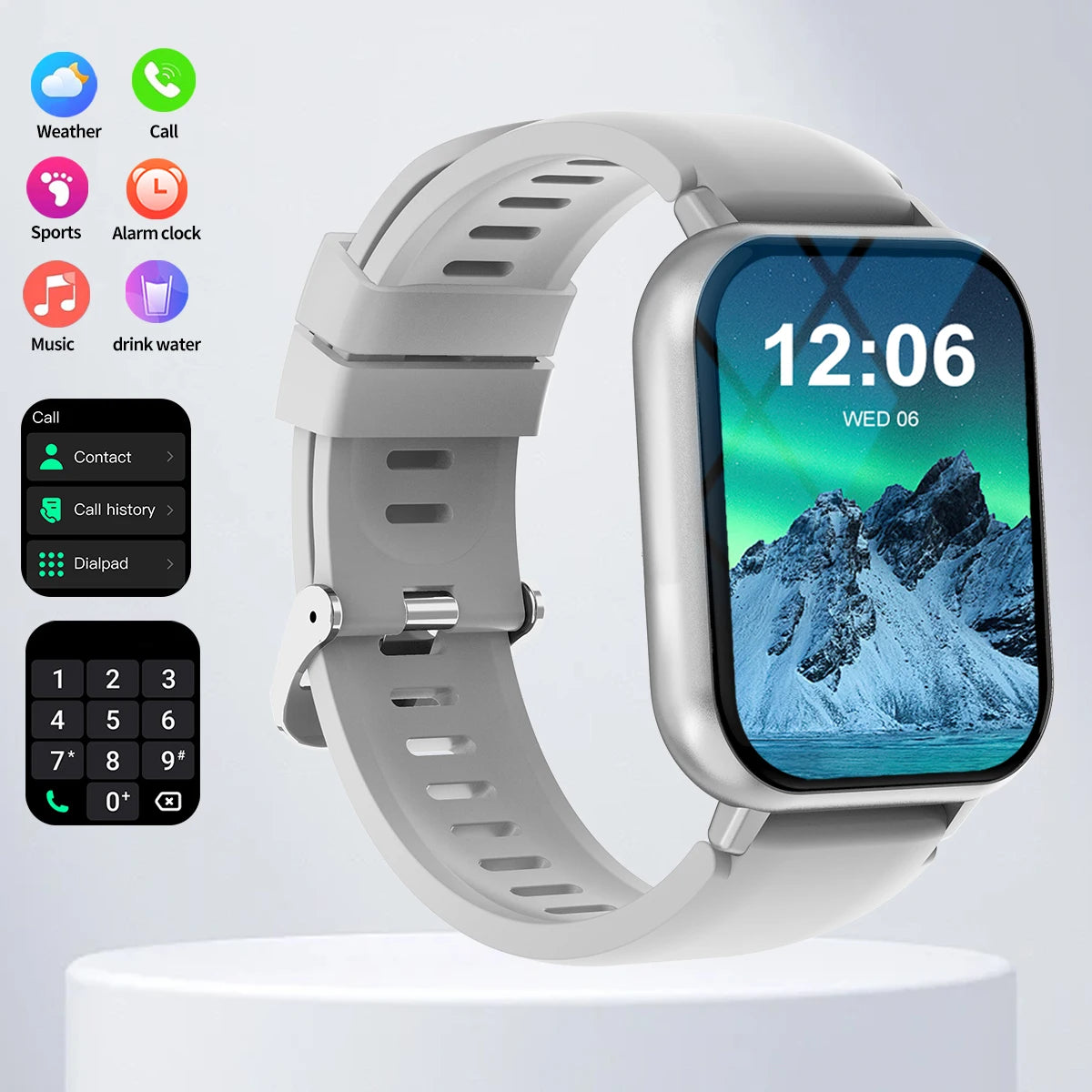 The fashionable smart watch has a full touch screen, can answer and make calls, and has message reminders and other functions. I