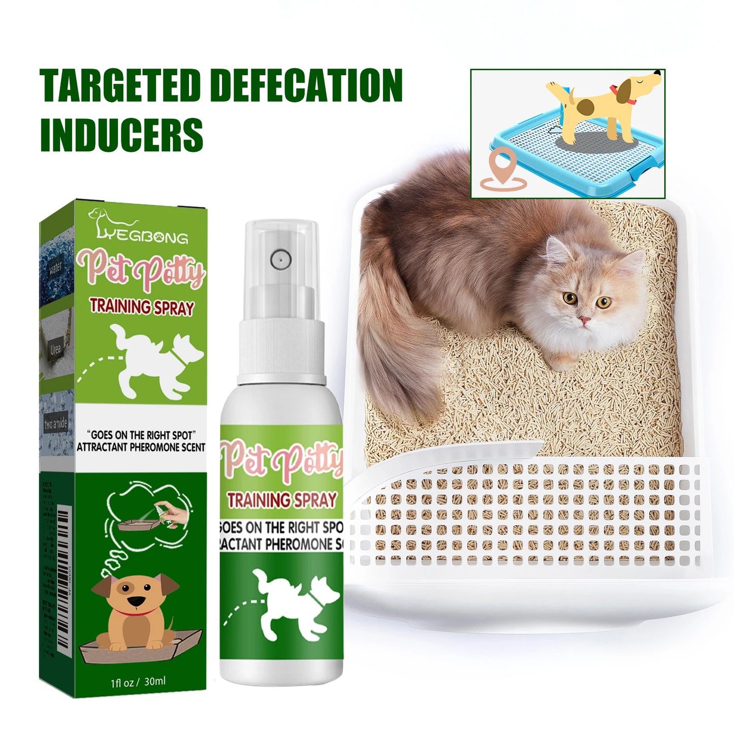 Yegbong Pet Location-Based Defecation Inducers, Pet Toilet Inducer Urine Locator Toilet Training Agent
