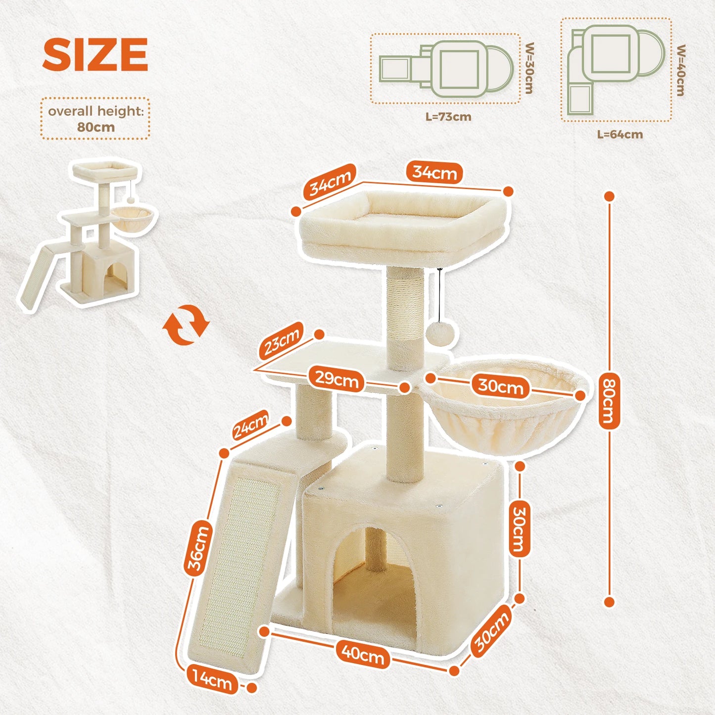 Cat Tree For Indoor Cats Two Styles With Scratching Posts