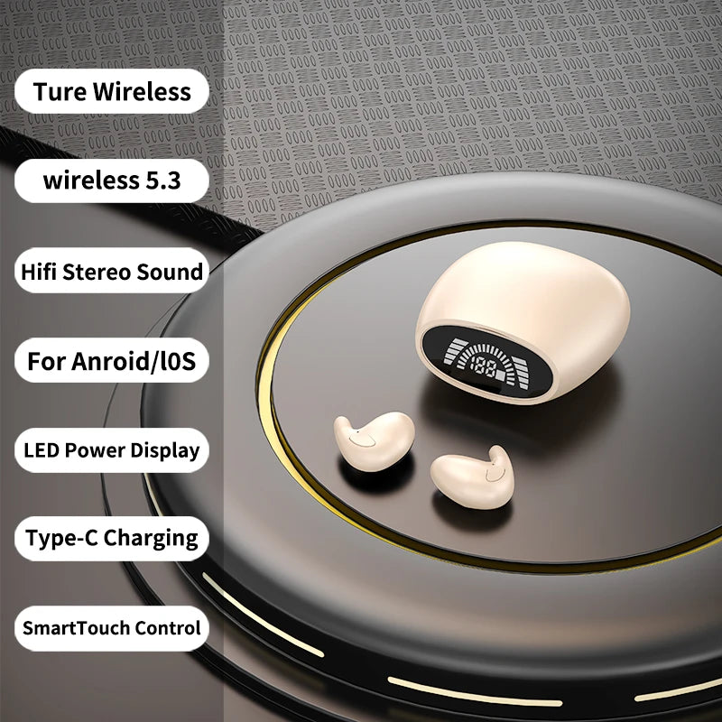 Ultra thin sleep wireless earphones, mini, ultra small, invisible, in ear, painless to wear