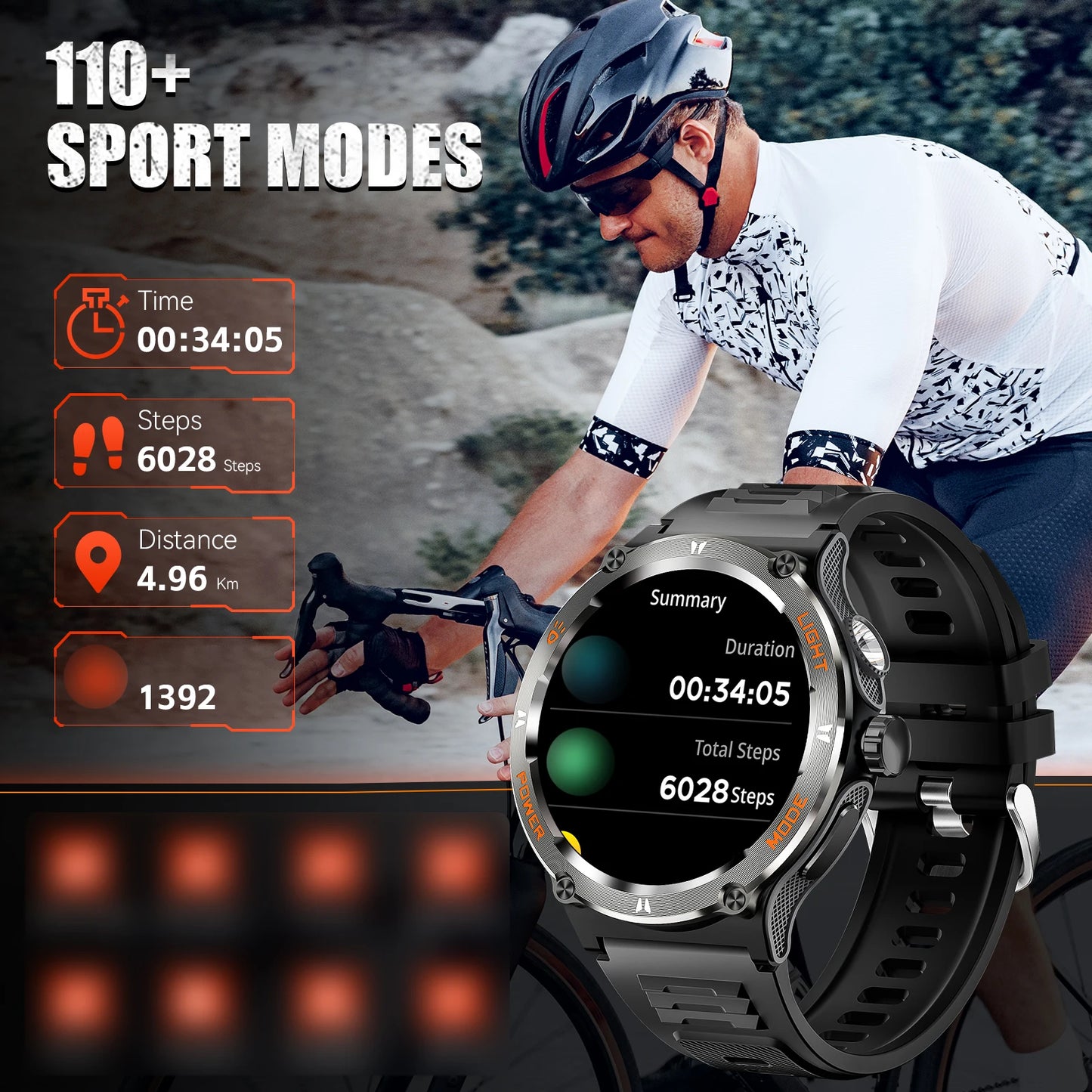 LaNikar Smart Watch 3ATM Waterproof 1.53 Inch KT76 Bluetooth