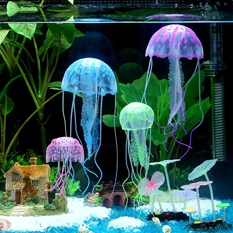 Artificial Glow Jellyfish For Fish Tank Decoration Aquarium