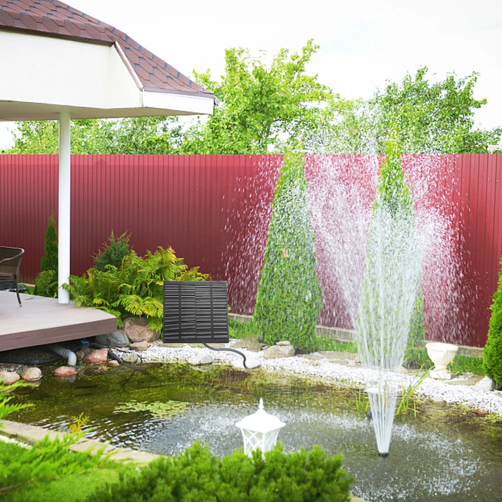 Solar Aquarium Wave Maker 6 Nozzles Fountain Outdoor Garden