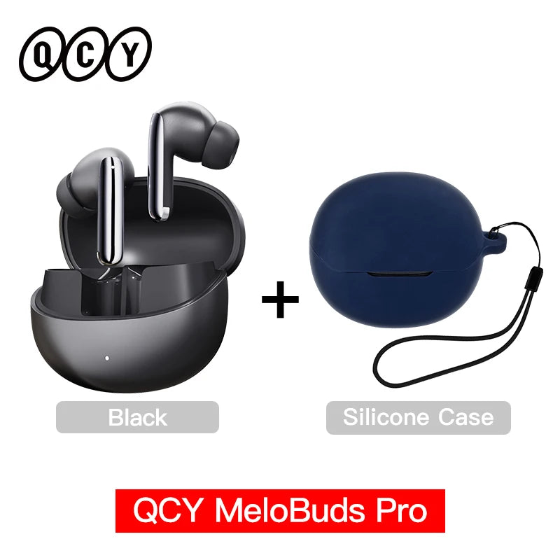 QCY MeloBuds Pro Wireless Earphones with 46dB Active Noise Cancellation Hi-Res LDAC Bluetooth 5.3 and 6 Microphones