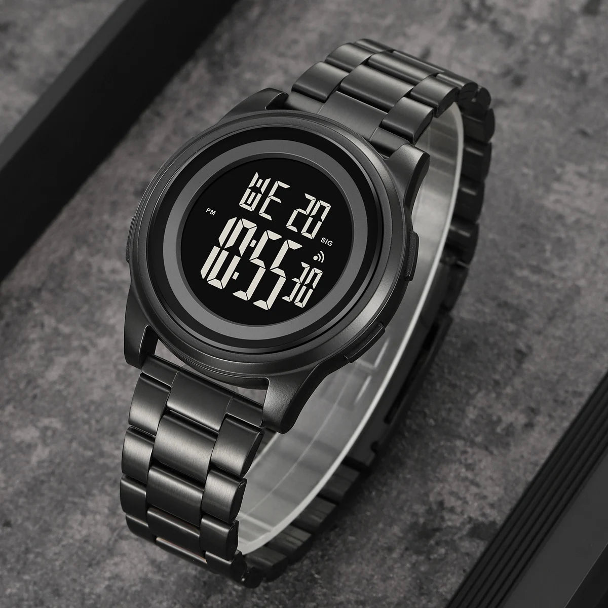 Led Digital Watches Men Sports 5Bar Waterproof Alarm Clock