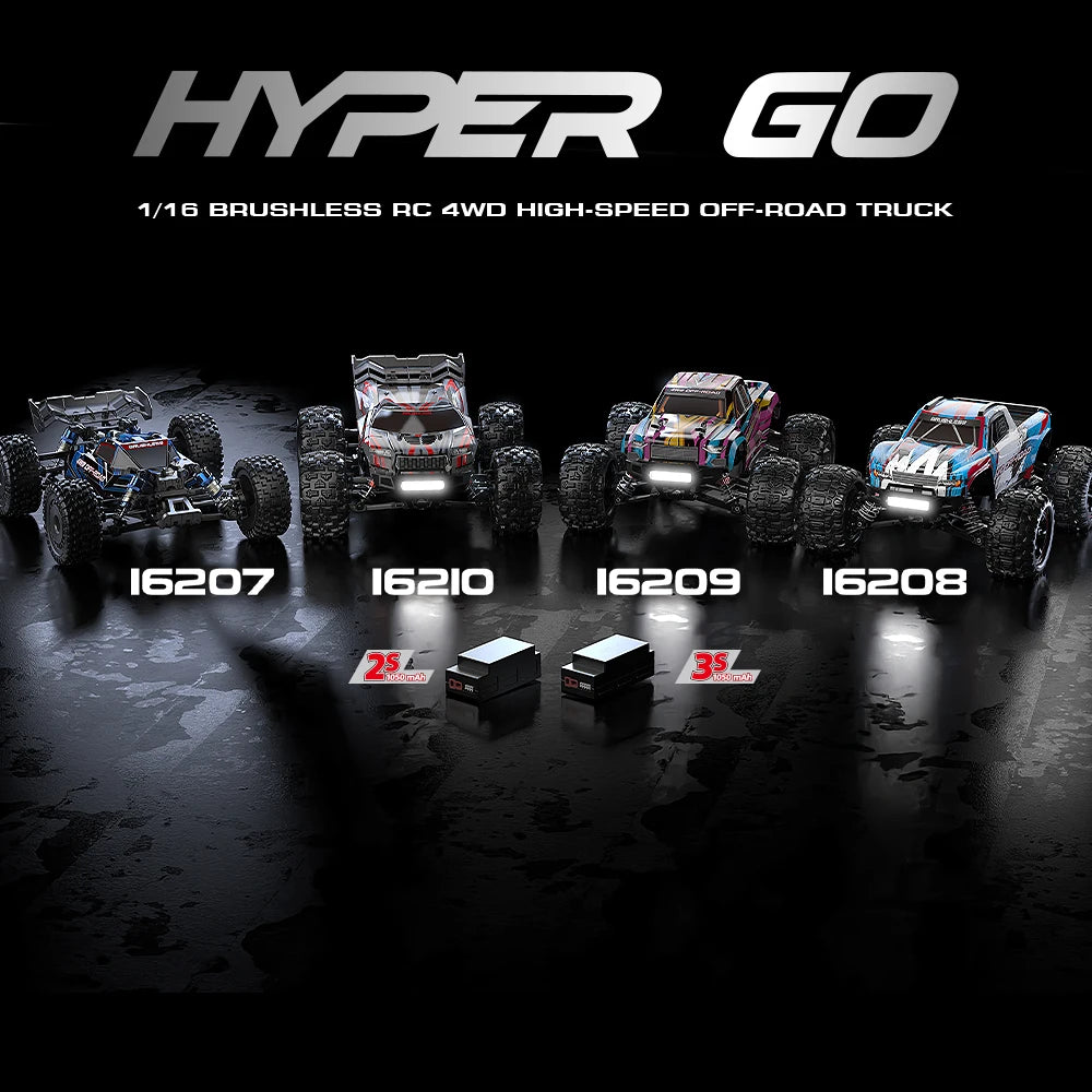 MJX16207 16208 1/16 RC Car 70KM/h Brushless HYPER GO 2.4G 4WD Racing Car Off-Road Remote Control RC Truck Hobby Toy
