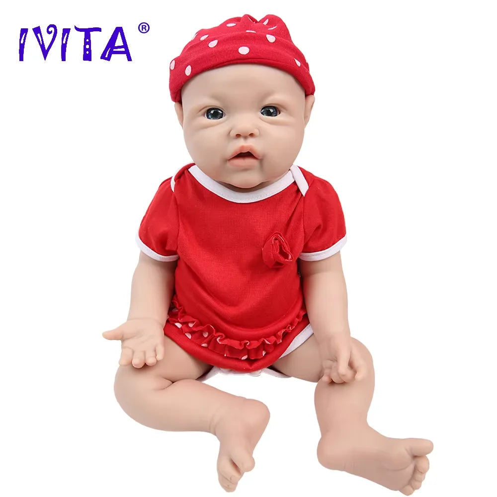 IVITA Full Body Silicone Reborn Baby Doll Realistic Gift