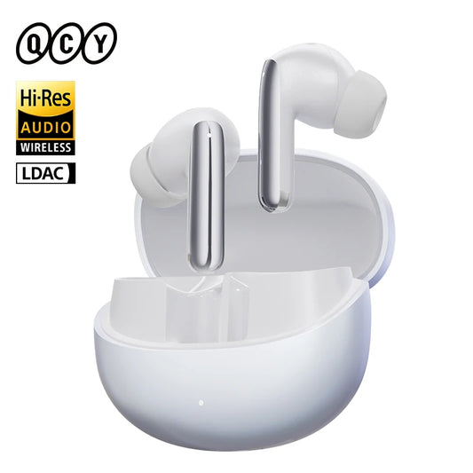 QCY MeloBuds Pro Wireless Earphones with 46dB Active Noise Cancellation Hi-Res LDAC Bluetooth 5.3 and 6 Microphones