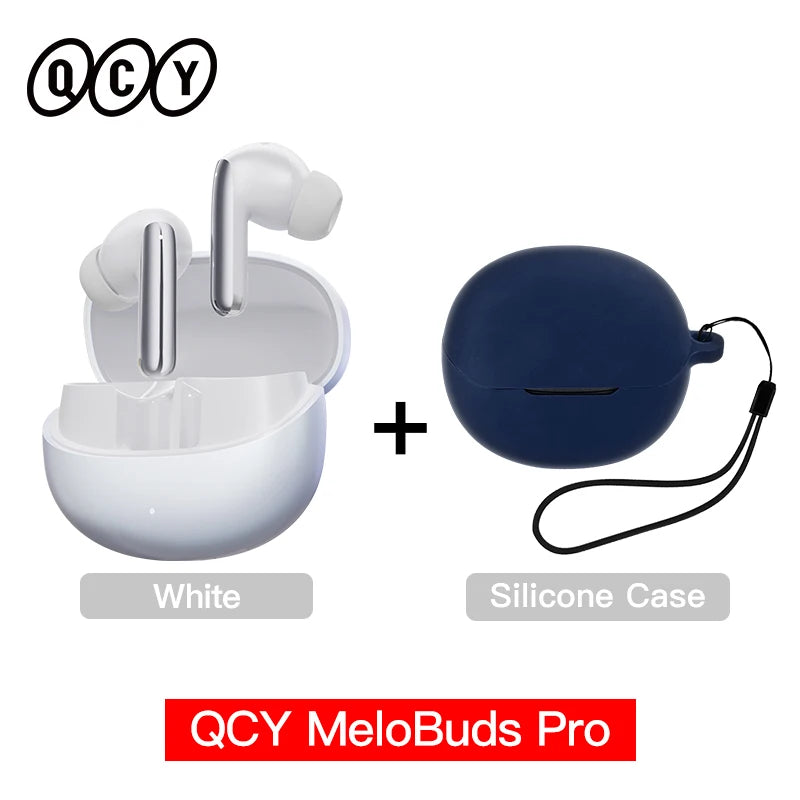 QCY MeloBuds Pro Wireless Earphones with 46dB Active Noise Cancellation Hi-Res LDAC Bluetooth 5.3 and 6 Microphones