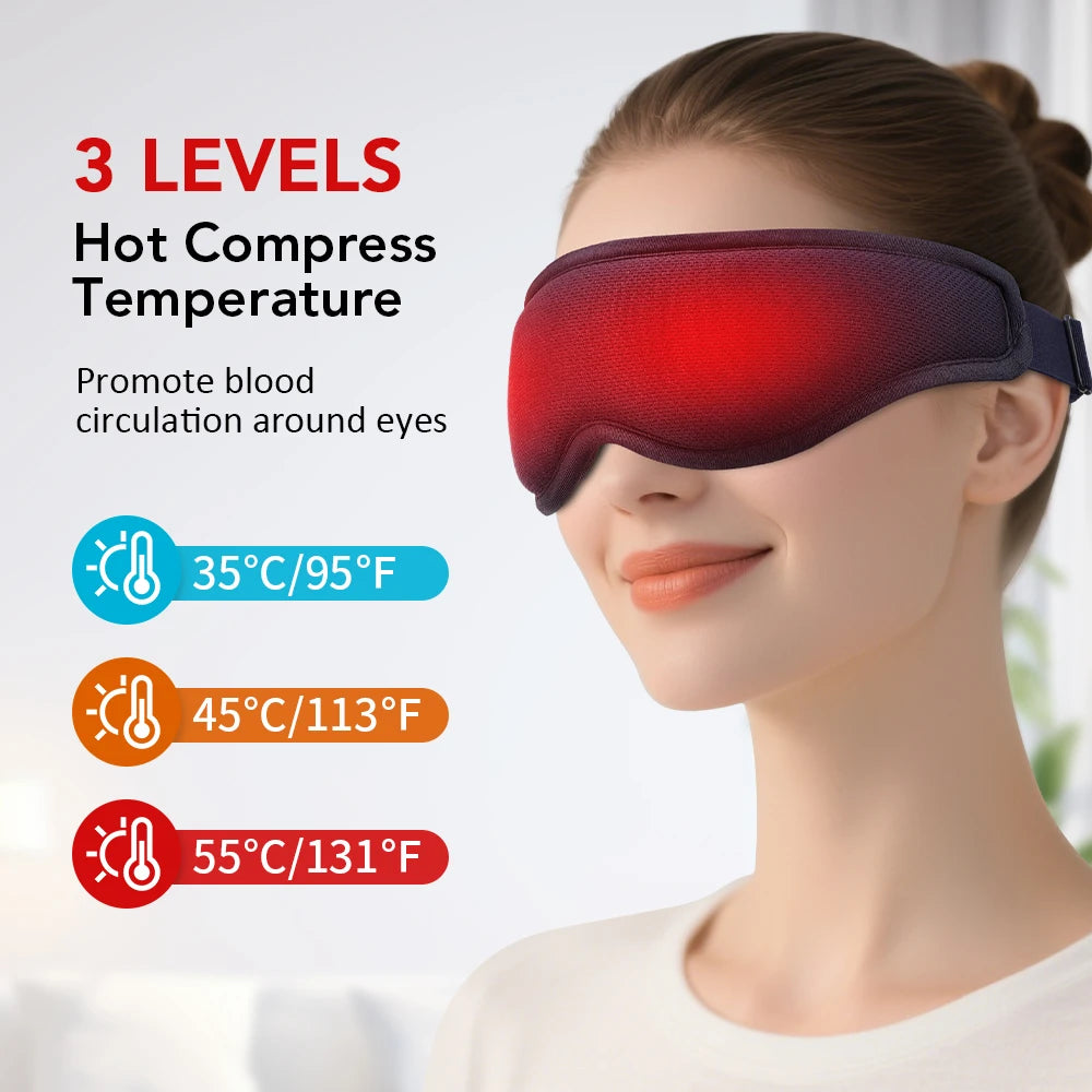 Electric Eye Massager Heated Mask With Vibration For Fatigue