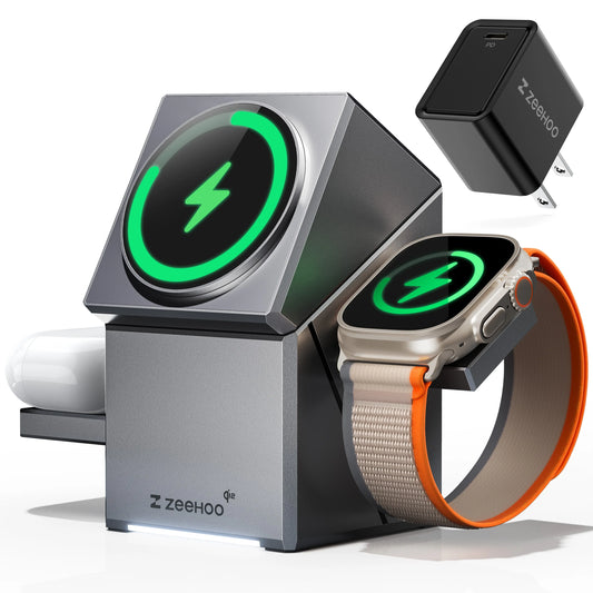 3 In 1 Magnetic Wireless Charger Stand For iPhone 16 15 14