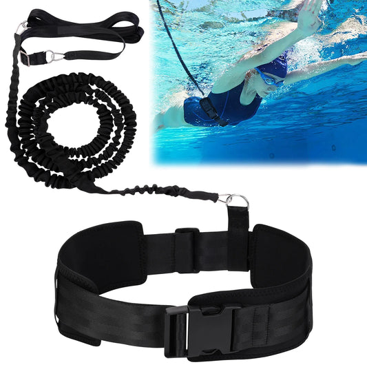 Swim Tether Stationary Swimming Aquatic Resistance Belt Swim Training Leash for Swim Training and Exercise