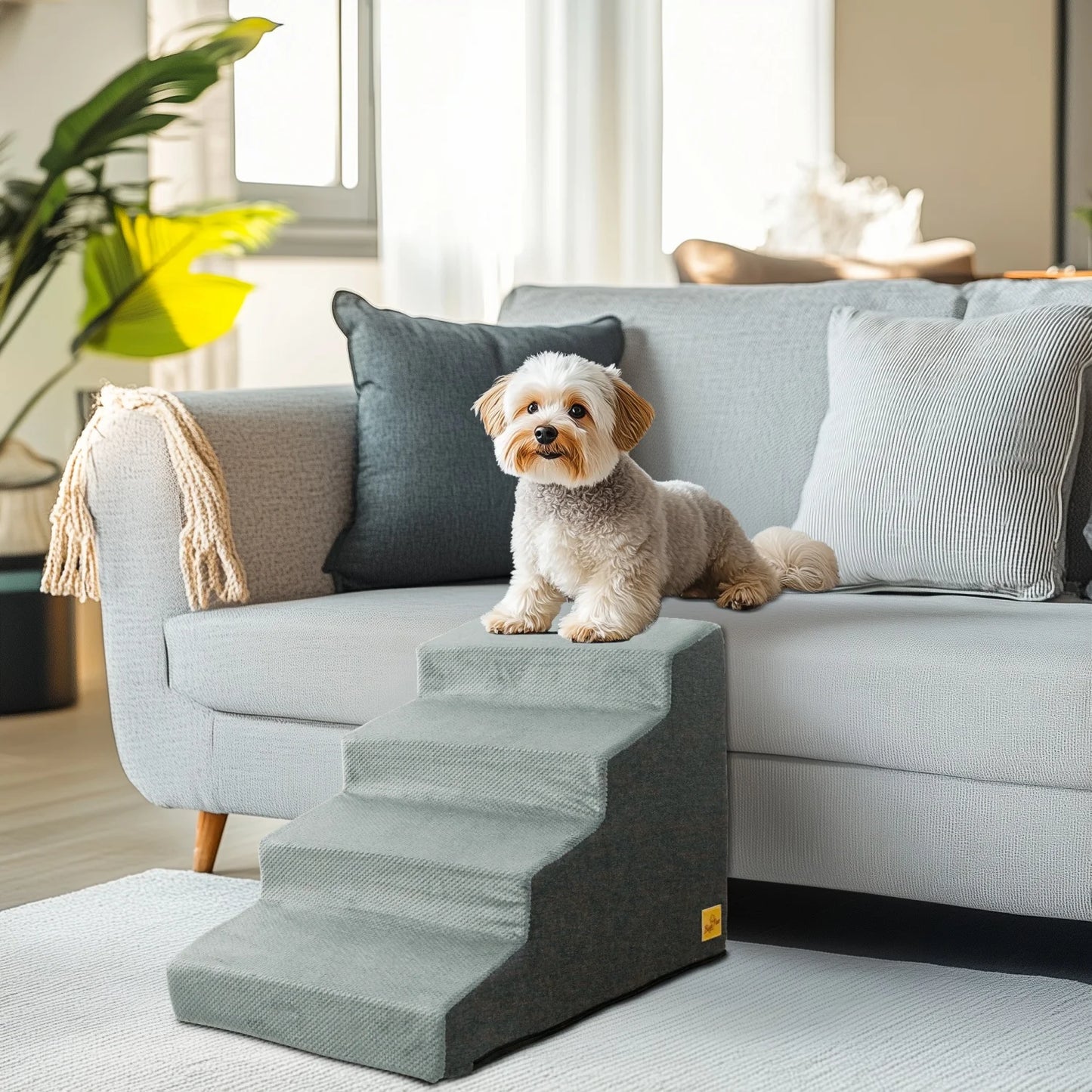 High Density Foam Dog Stairs For Beds And Sofas Non Slip