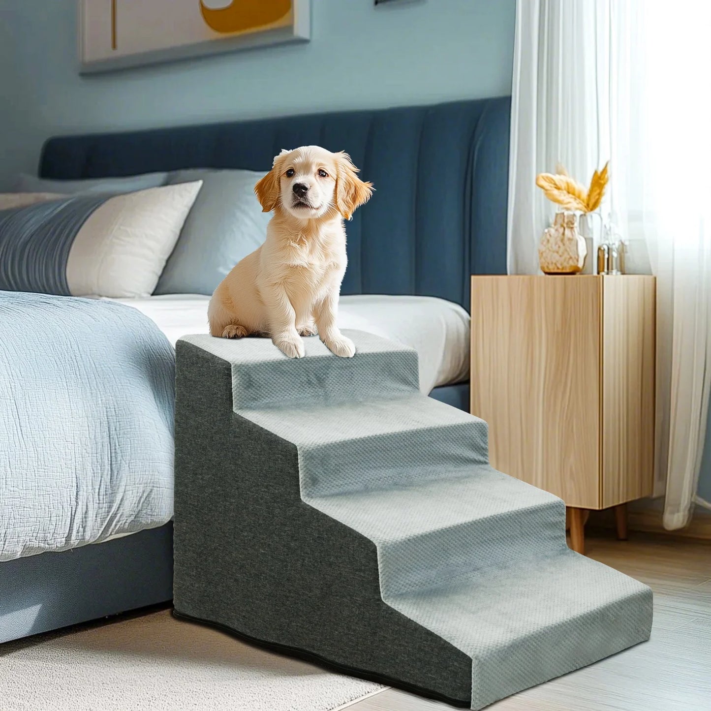 High Density Foam Dog Stairs For Beds And Sofas Non Slip